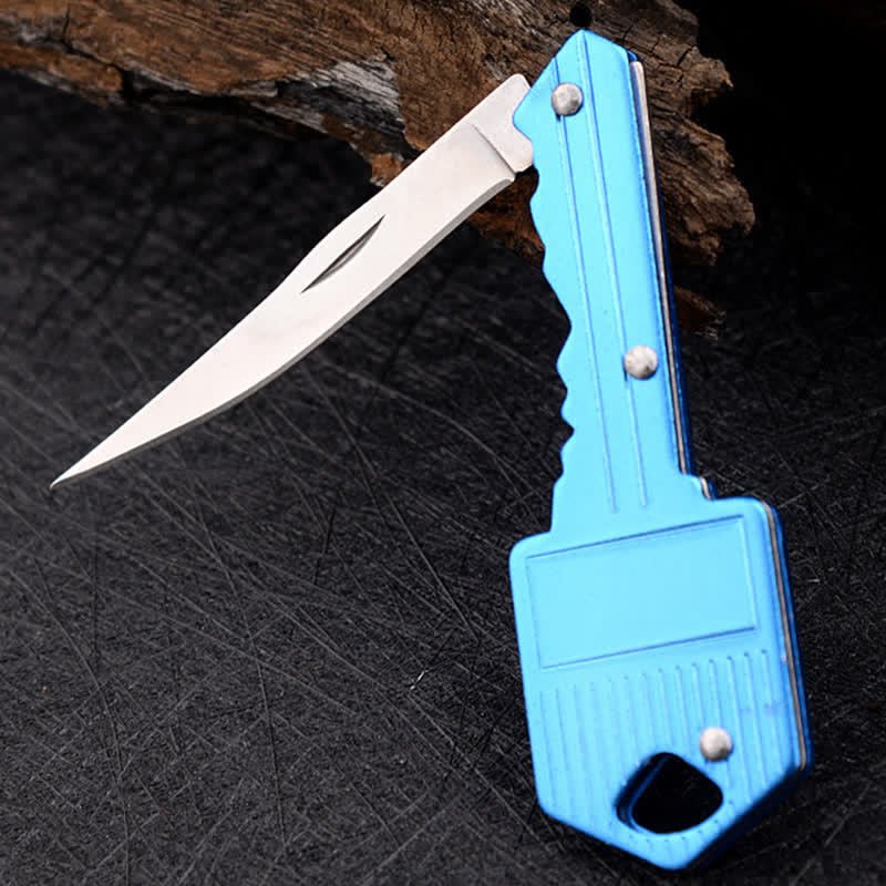 Mini Camping Folding Key-Shaped Knife Keychain - Image 6