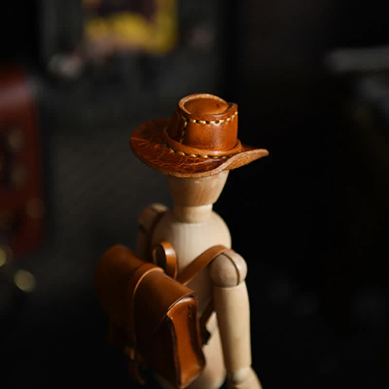 MIni Cowboy Leather Hat Handmade Keychain - Image 11