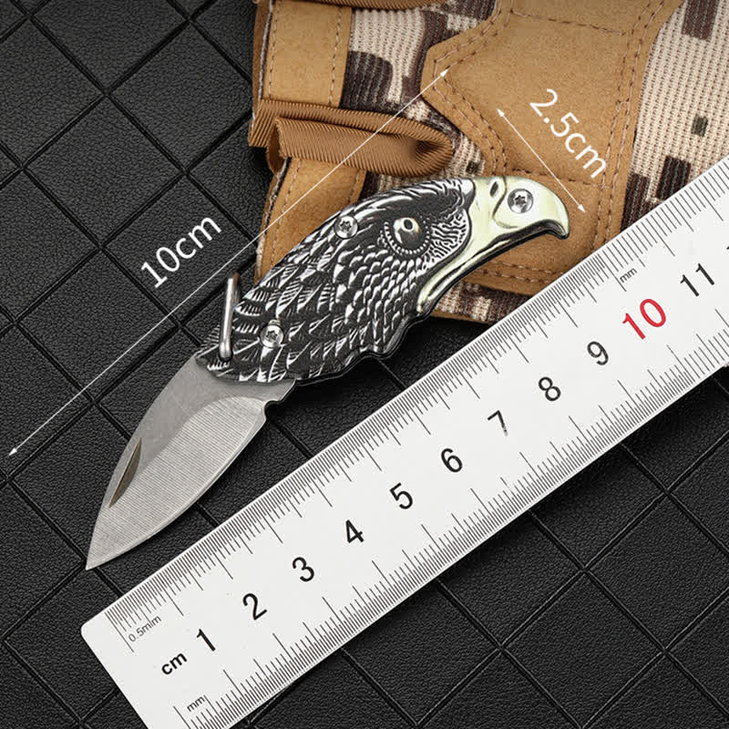 Mini EDC Tool Eagle Hidden Folding Knife Pendant Necklace - Image 10