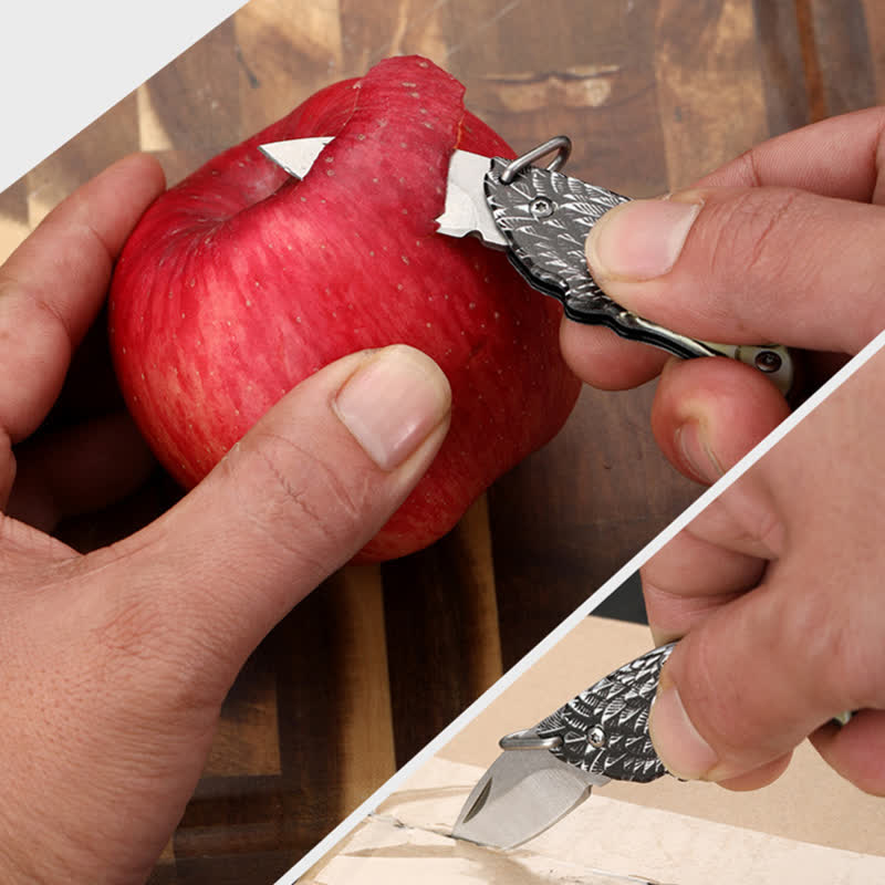 Mini EDC Tool Eagle Hidden Folding Knife Pendant Necklace - Image 6