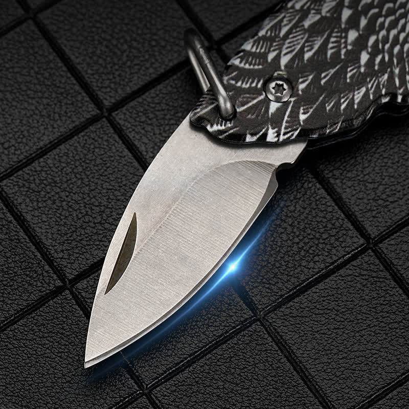 Mini EDC Tool Eagle Hidden Folding Knife Pendant Necklace - Image 8