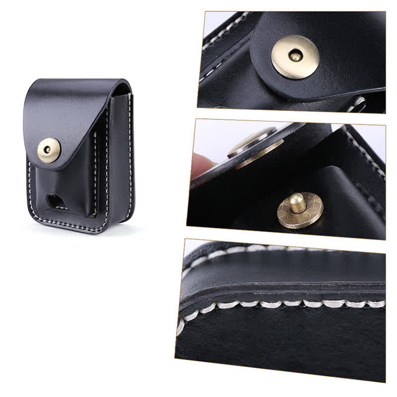 Mini Portable Cigarette Case Leather Belt Bag - Image 11