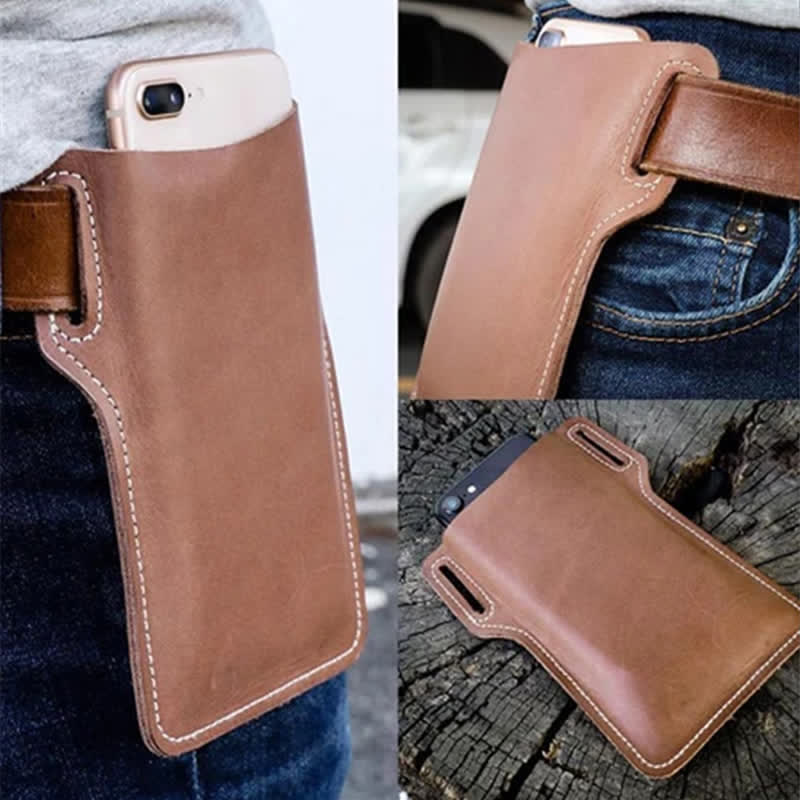 Mobile Phone Holster Leather Loop Case Belt Bag - Image 12