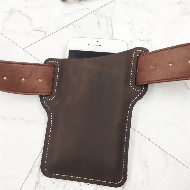 Mobile Phone Holster Leather Loop Case Belt Bag - Image 6