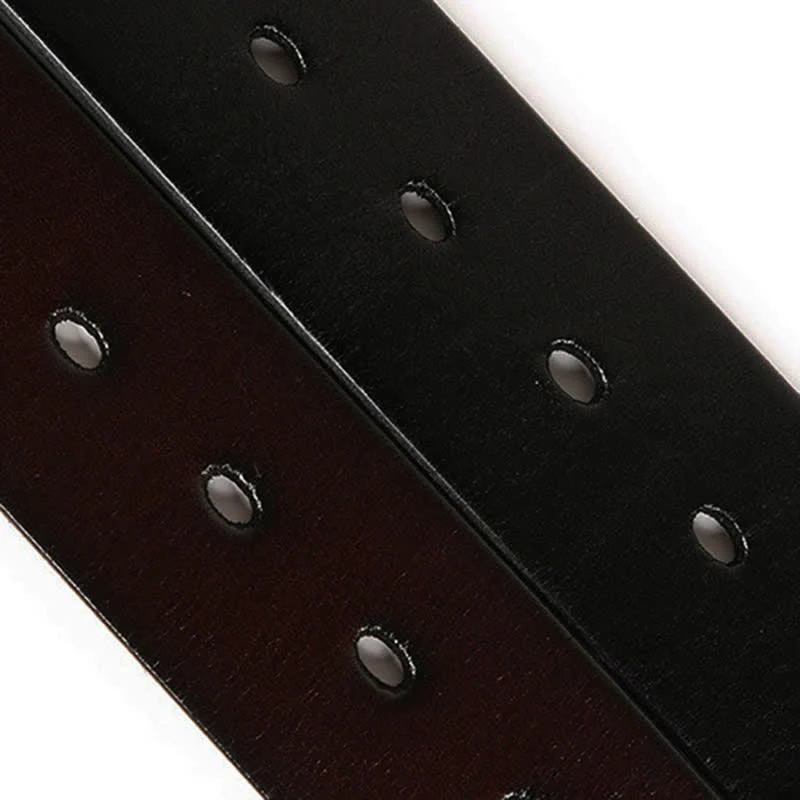 Motorcycle Jeans Heavy Metal Rivet Leather Belt - Image 17
