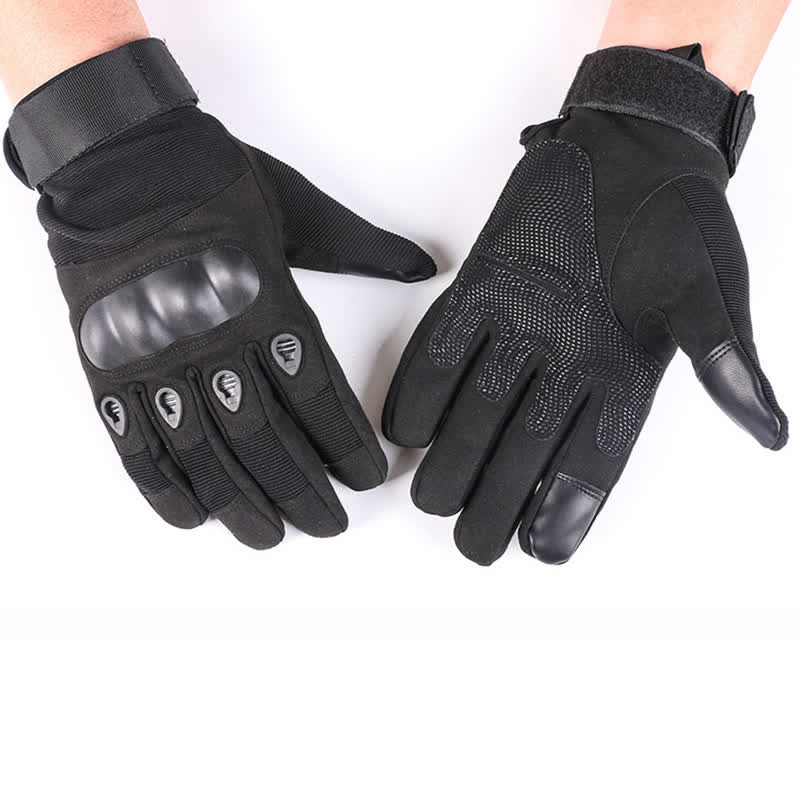 Motorcycle Riding Thicken Fleece-lined Tactical Gloves - Image 6