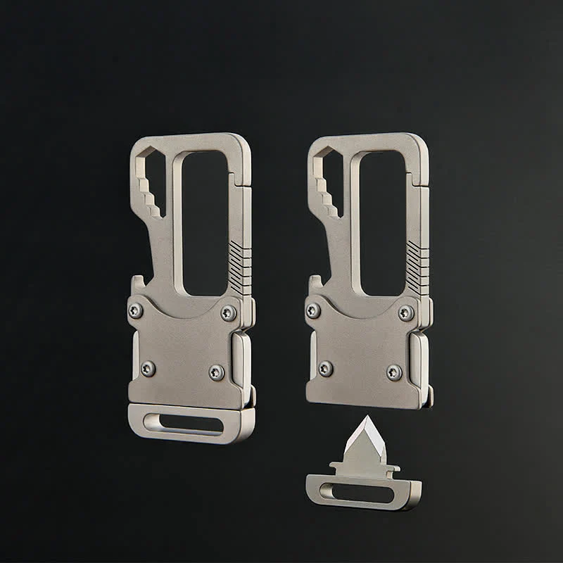 Multi-functional  Carabiner Keychain Clip With Knife