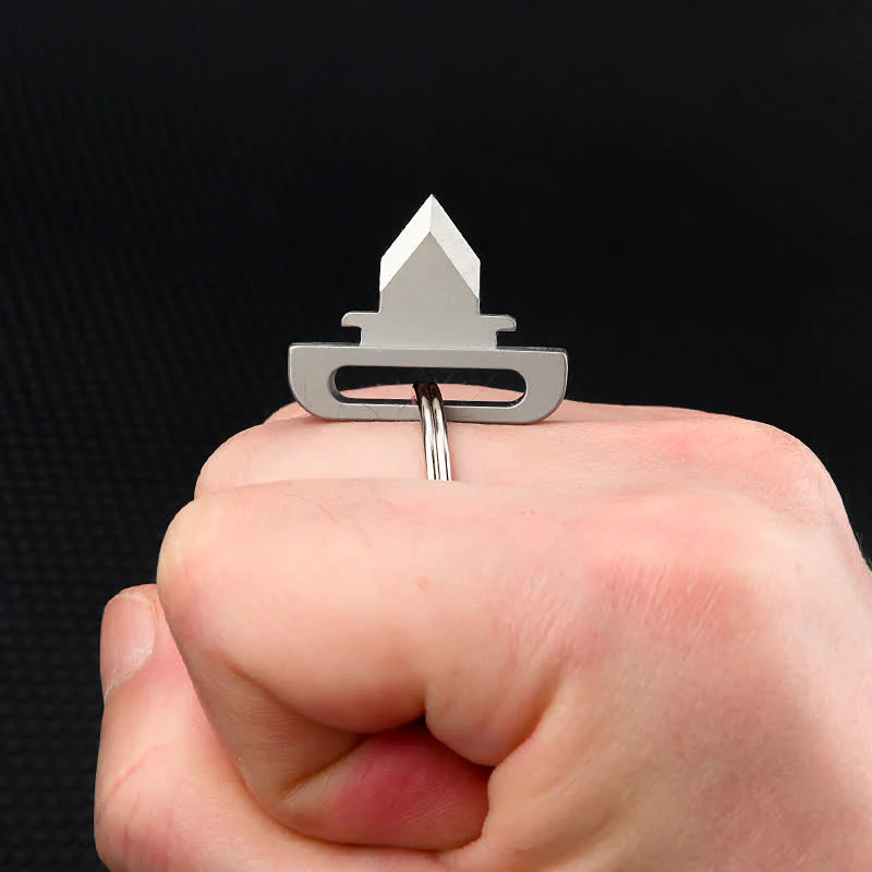 Multi-functional  Carabiner Keychain Clip With Knife - Image 4