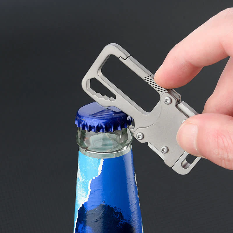 Multi-functional  Carabiner Keychain Clip With Knife - Image 6