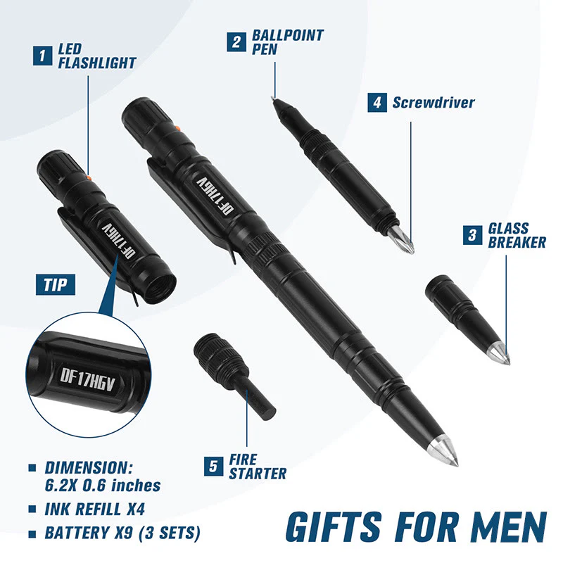 Multi-Functional Lighting Writing Survival EDC Tactical Pen - Image 5