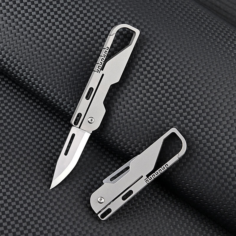 Multi Functional Titanium Alloy EDC-Tool Keychain Folding Knife