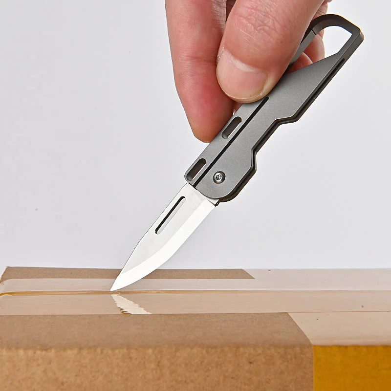 Multi Functional Titanium Alloy EDC-Tool Keychain Folding Knife - Image 6