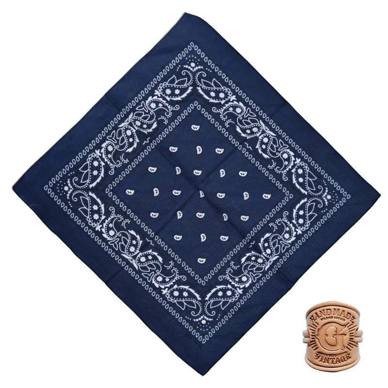 Multi Pattern Retro Pocket Square With Letter Buckle - Image 13