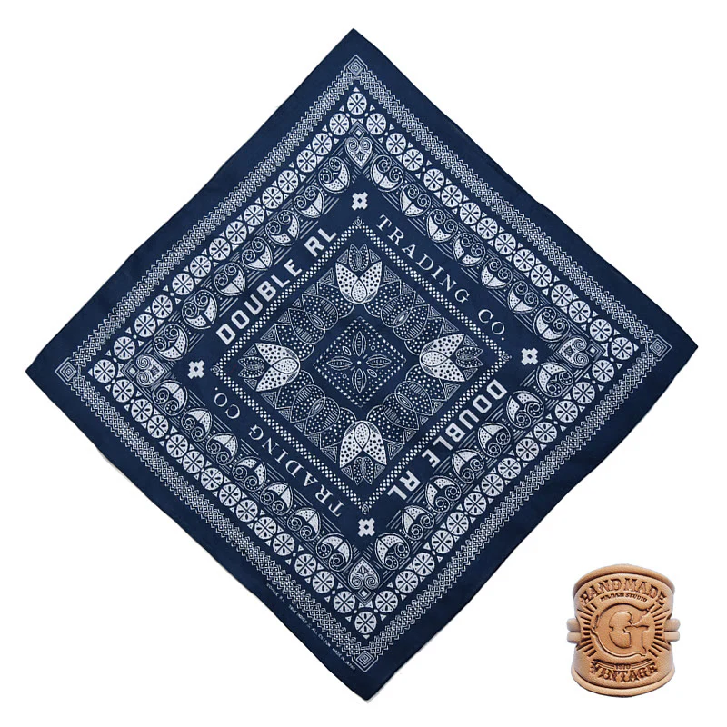 Multi Pattern Retro Pocket Square With Letter Buckle - Image 3
