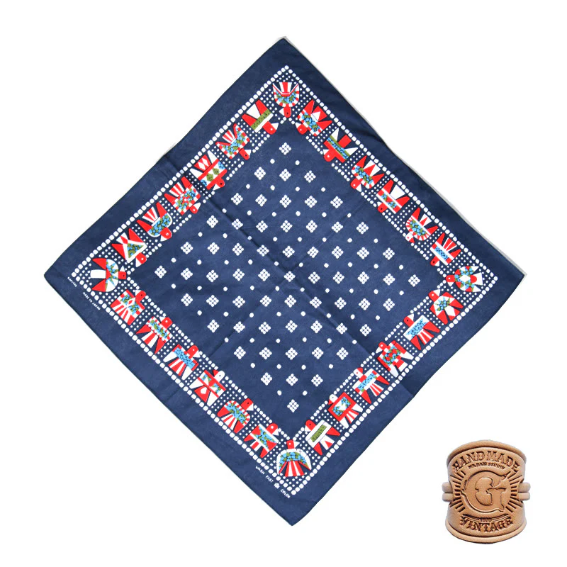 Multi Pattern Retro Pocket Square With Letter Buckle - Image 9