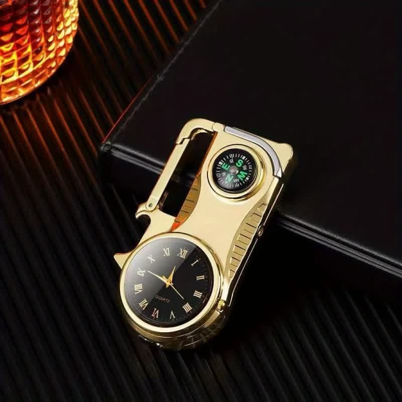Multi-purpose Compass Watch Portable Keychain Butane Lighter - Image 11