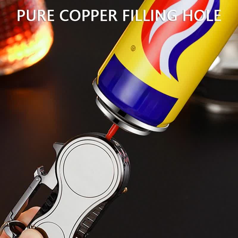 Multi-purpose Compass Watch Portable Keychain Butane Lighter - Image 6