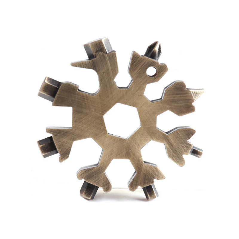 Multi-Tool 18-in-1 Snowflake Shape Spanner Keychain - Image 10