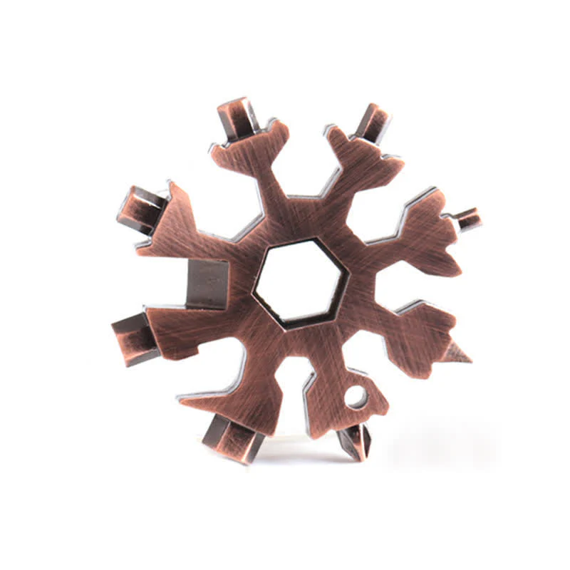 Multi-Tool 18-in-1 Snowflake Shape Spanner Keychain - Image 11