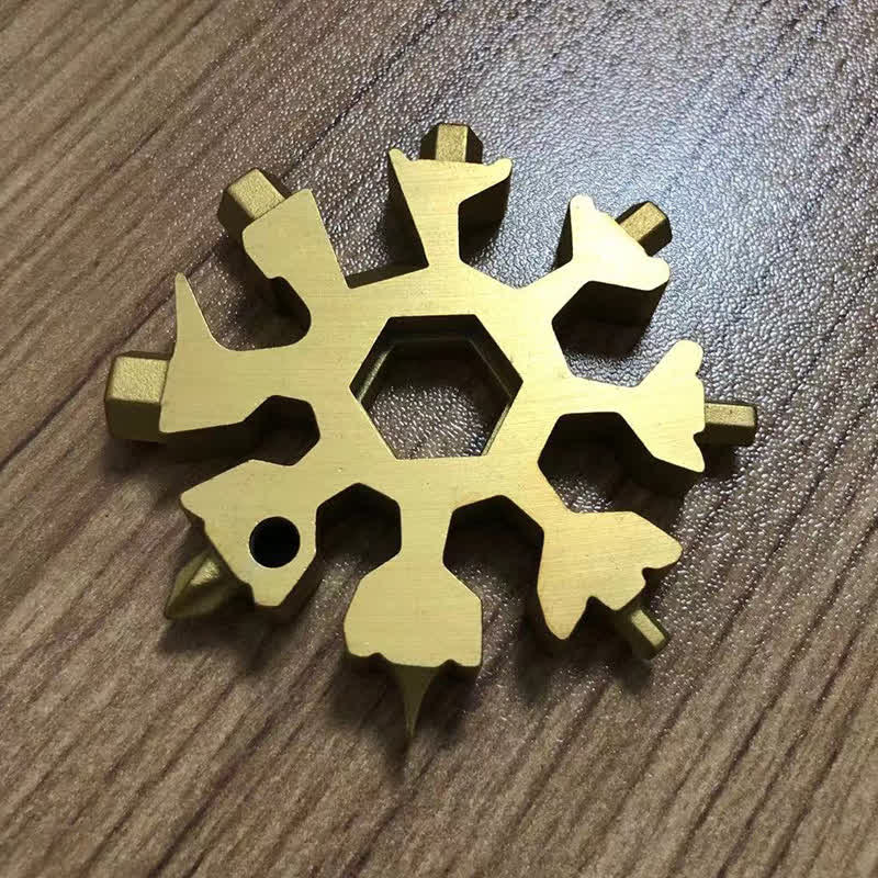 Multi-Tool 18-in-1 Snowflake Shape Spanner Keychain - Image 7