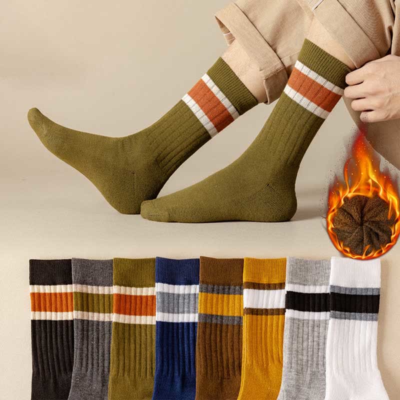 Multicolor Block Striped Causal Crew Socks - Image 5
