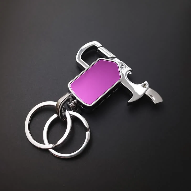 Multifunction 360 Degree Rotatable Keychain With Knife