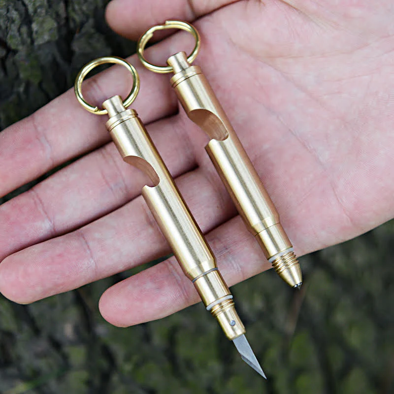 Multifunctional Bottle Opener Hidden Knife Detachable Bullet Keychain - Image 9