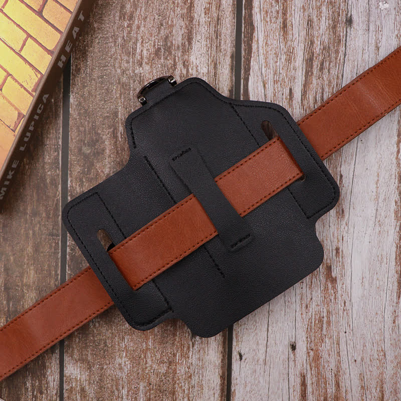 Multitool Sheath Folding Knife Flashlight Leather Belt Bag - Image 11