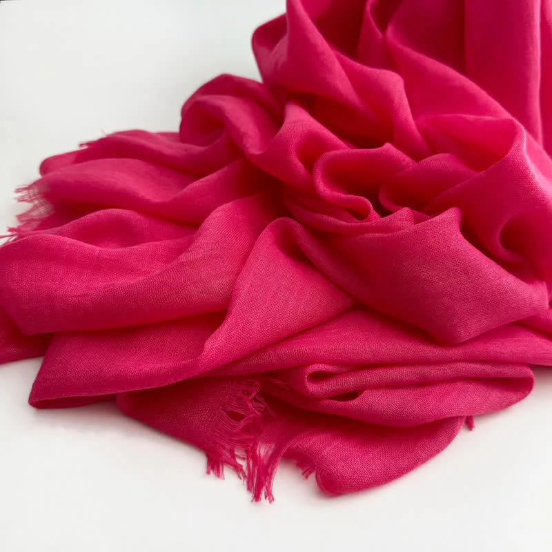 Summer Voile Solid Color Cotton Linen Thin Scarf - Image 26