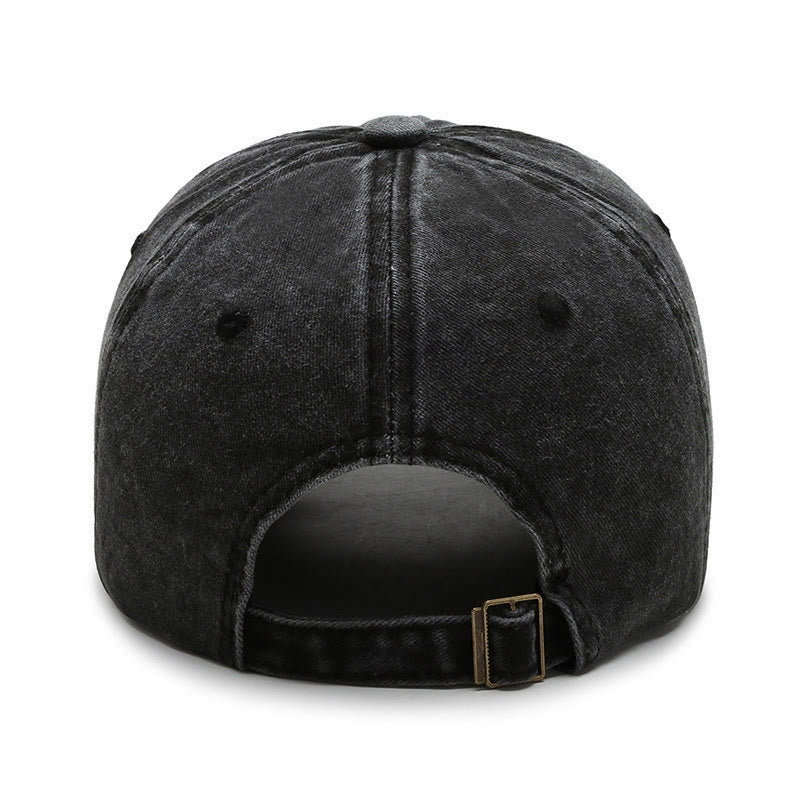 New Story Patch Embroidered Washed Cotton Baseball Cap - Image 4