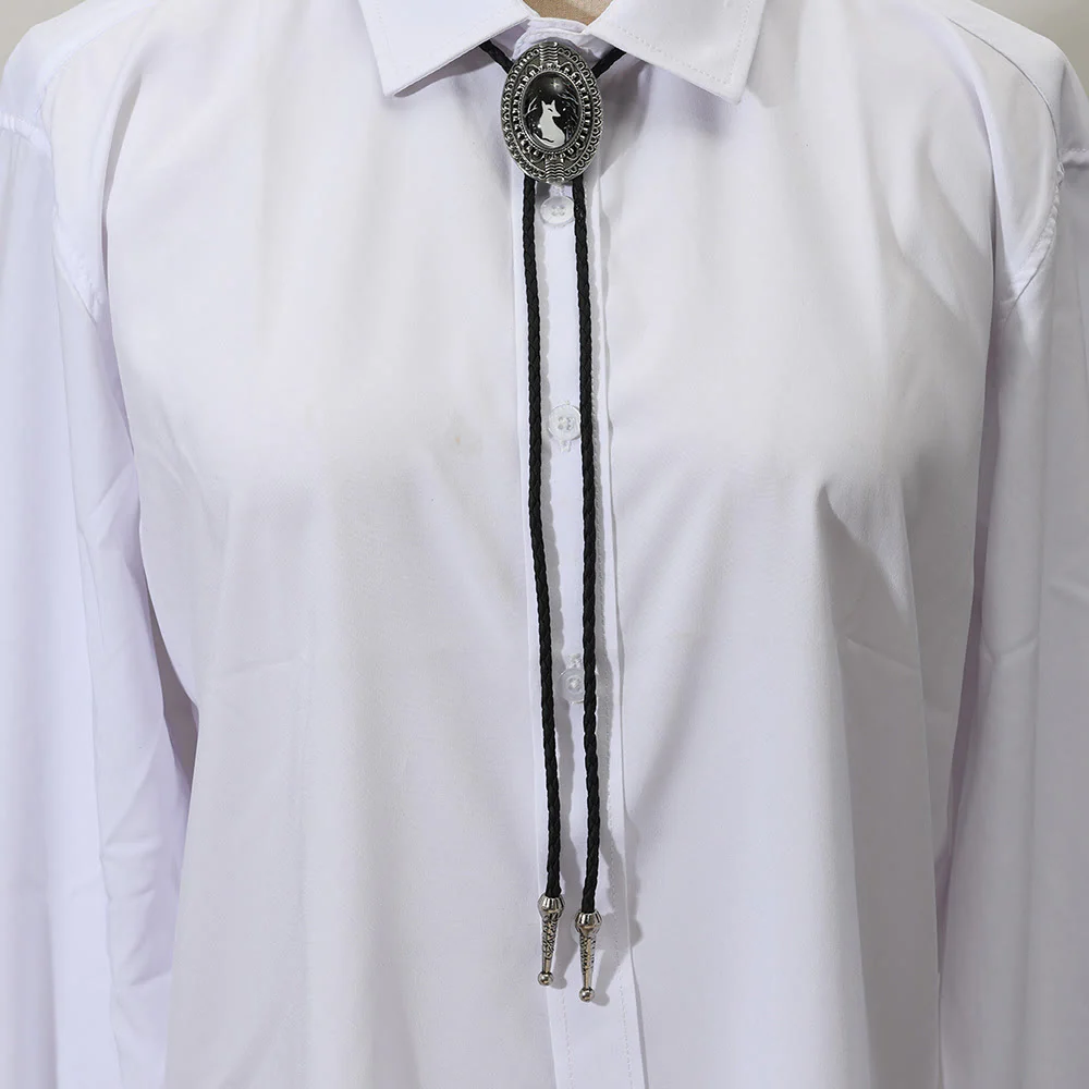 Night Scene Mystic Fox Western Bolo Tie - Image 2