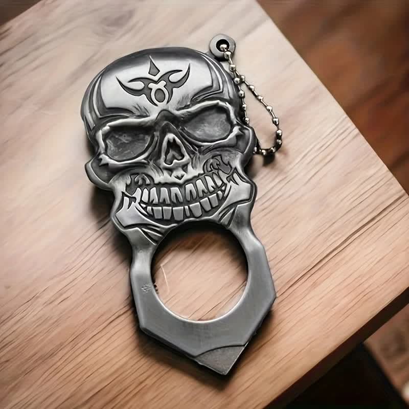 Noble Skull Face Multifunctional Tool Butane Lighter Keychain