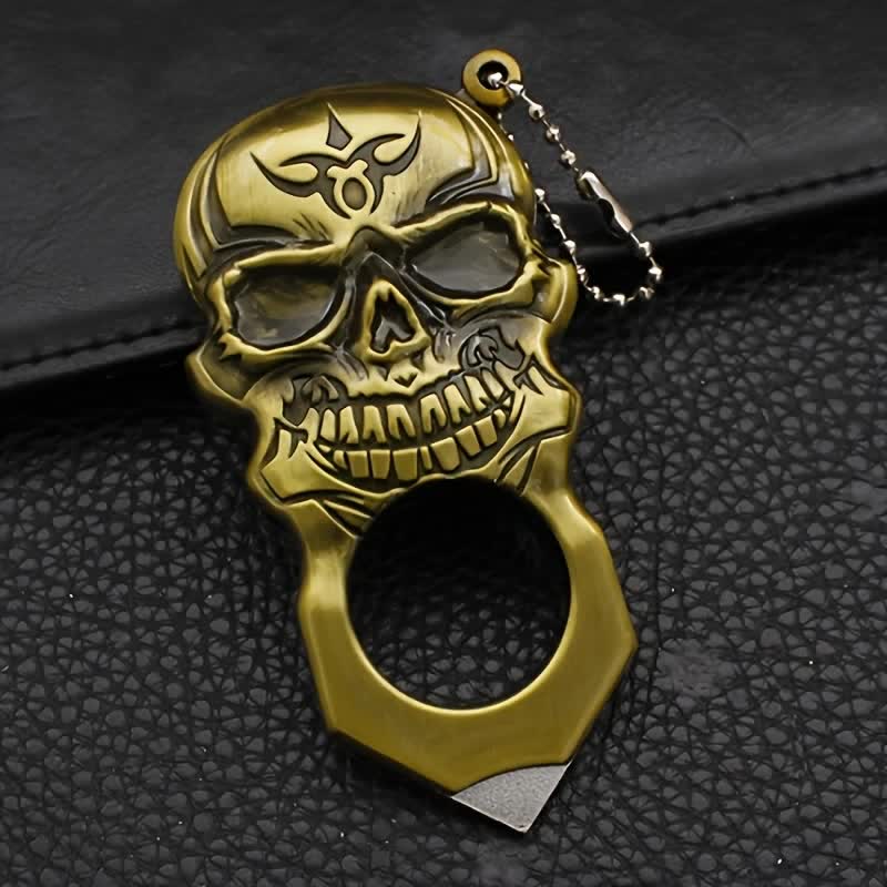 Noble Skull Face Multifunctional Tool Butane Lighter Keychain - Image 4