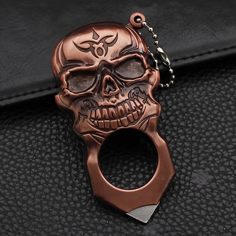 Noble Skull Face Multifunctional Tool Butane Lighter Keychain - Image 6