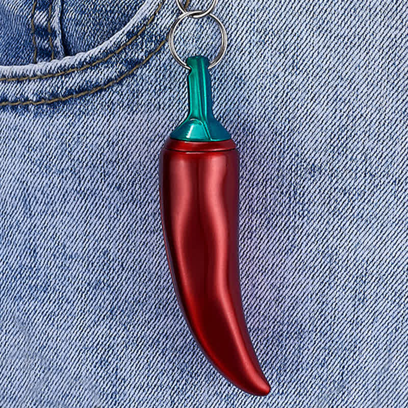 Novel Chili Shaped Permanent Match Keychain Kerosene Lighter - Image 5