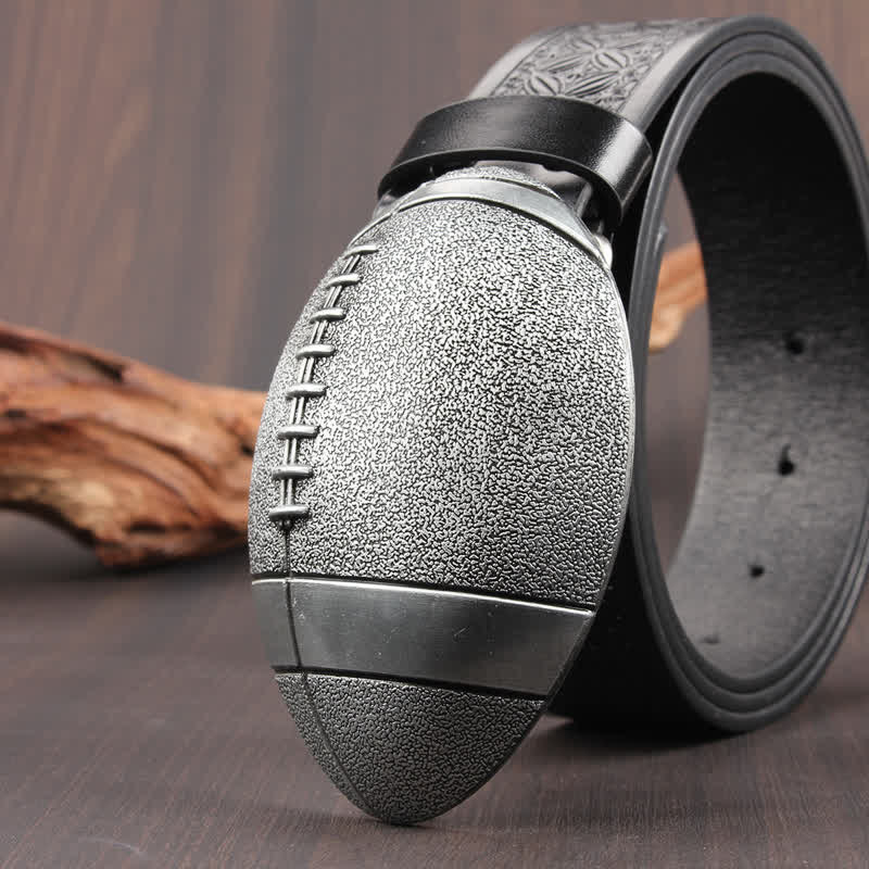 Novelty American Football Buckle Leather Belt - Image 10