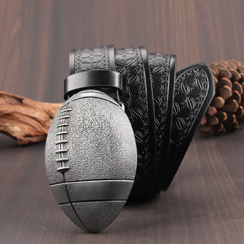 Novelty American Football Buckle Leather Belt - Image 6