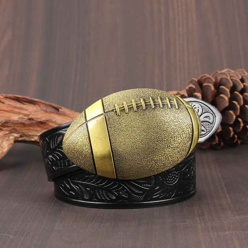 Novelty American Football Buckle Leather Belt - Image 7