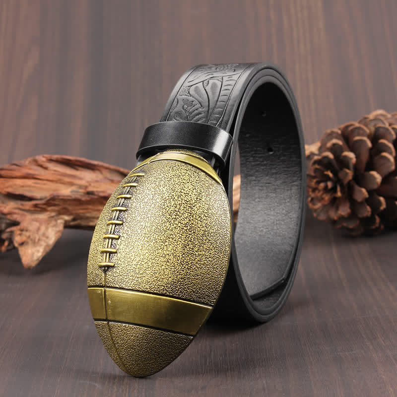 Novelty American Football Buckle Leather Belt - Image 8
