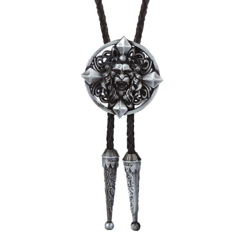 Novelty Animal Shape Howling Lion Bolo Tie - Image 8