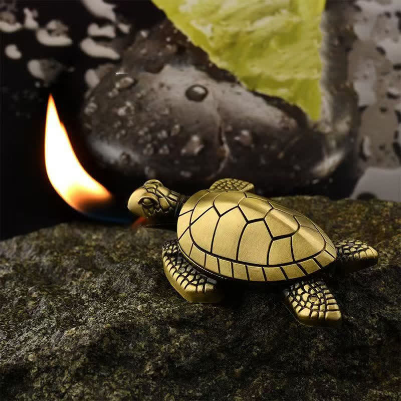 Novelty Mini Cute Turtle Refillable Kerosene Lighter - Image 2
