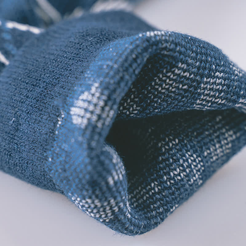 Novelty Plaid Patterned Cozy Cotton Crew Socks - Image 9