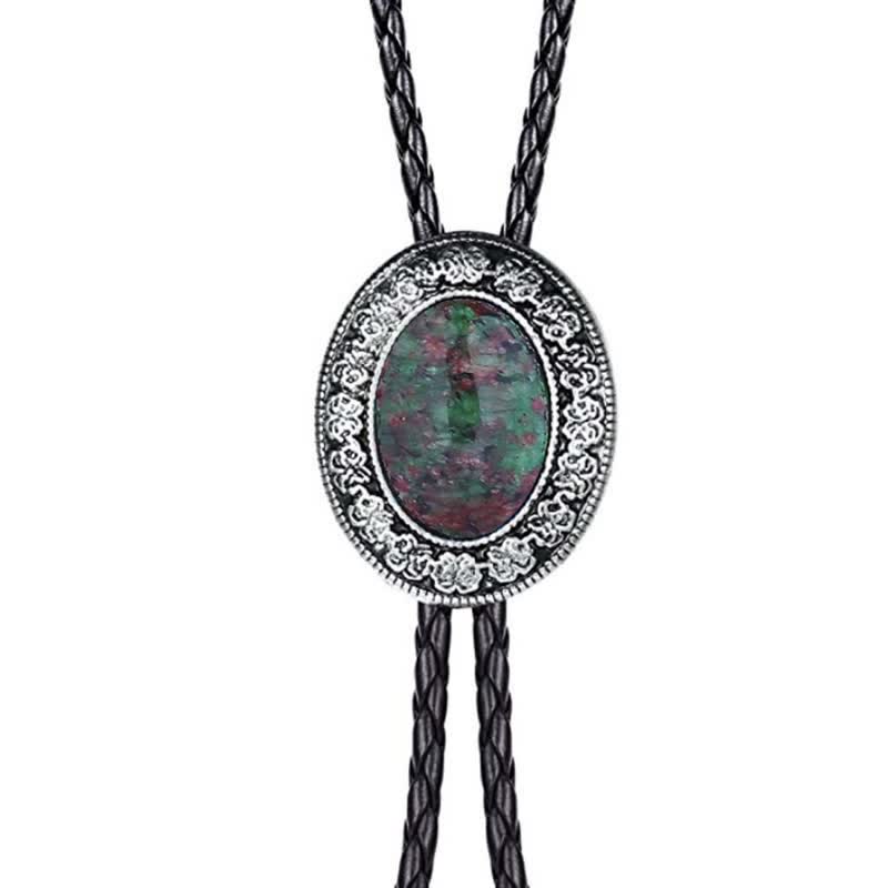 Novelty Rodeo Natural Stone Design Bolo Tie - Image 12