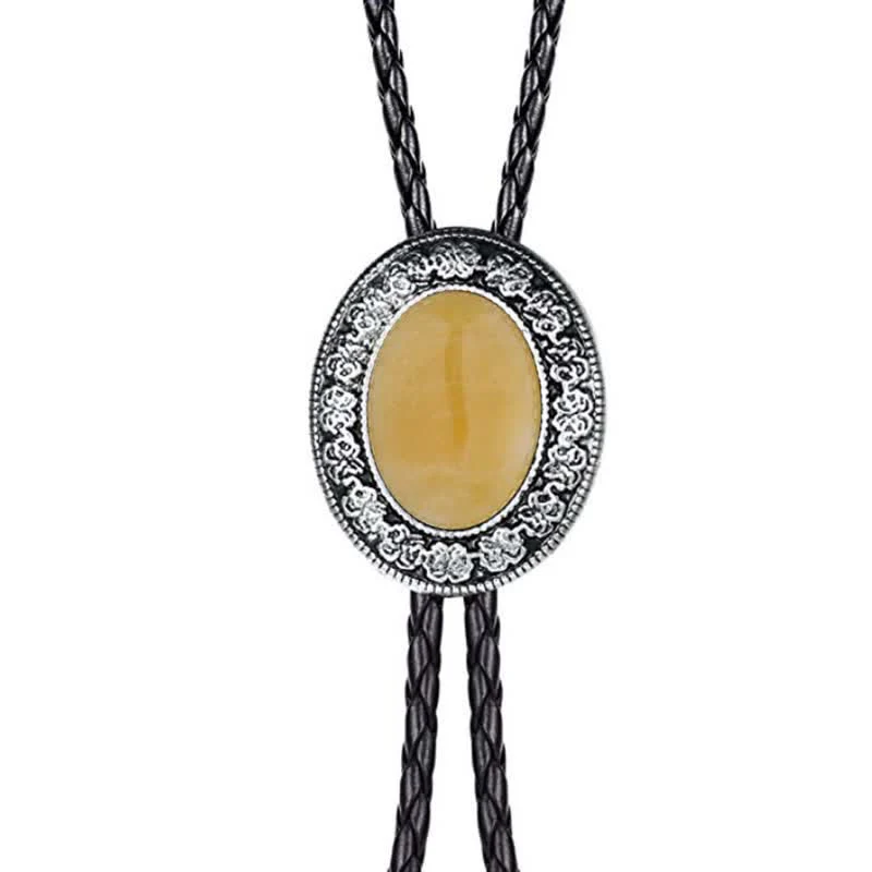 Novelty Rodeo Natural Stone Design Bolo Tie - Image 13