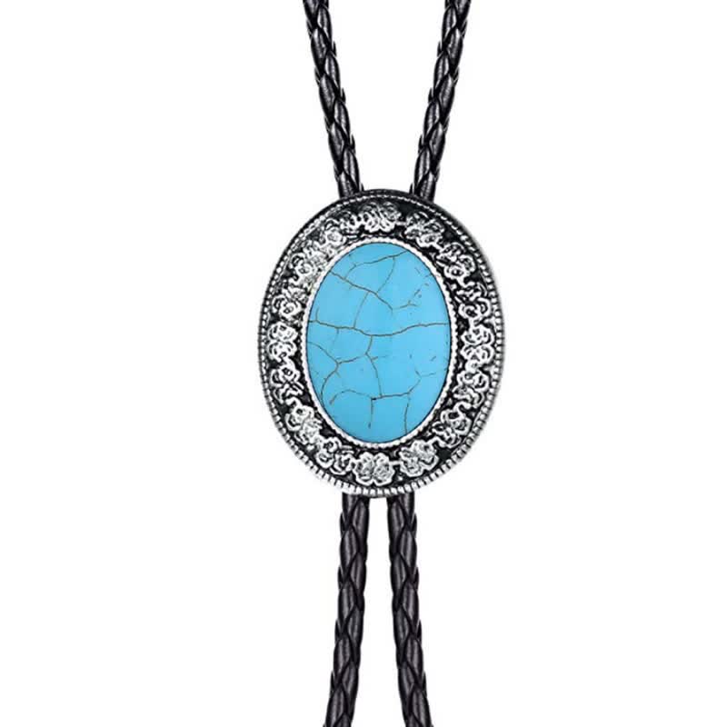 Novelty Rodeo Natural Stone Design Bolo Tie - Image 17
