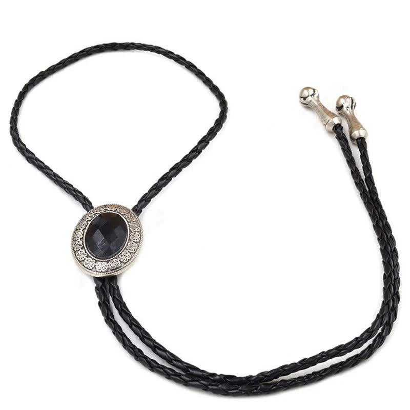 Novelty Rodeo Natural Stone Design Bolo Tie - Image 5