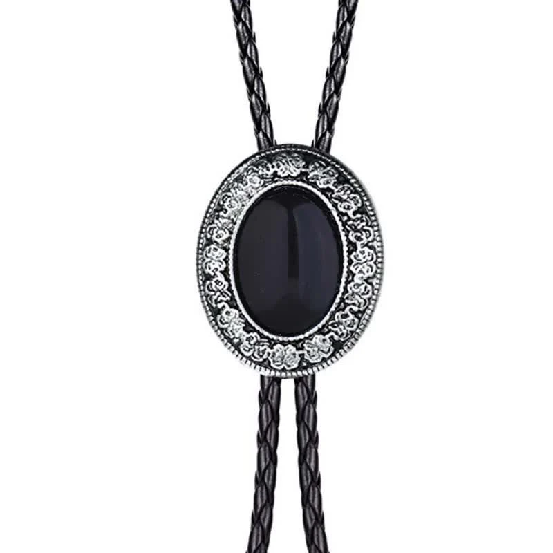 Novelty Rodeo Natural Stone Design Bolo Tie - Image 9