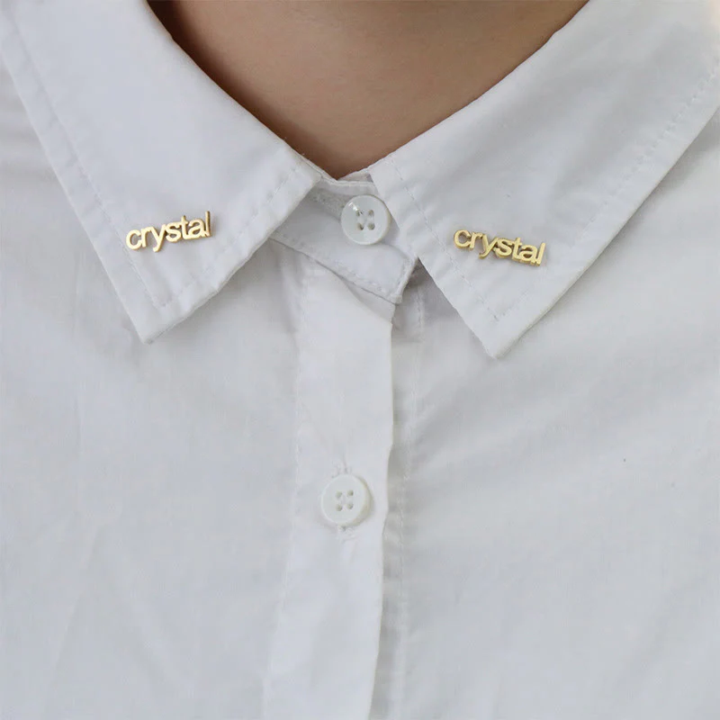 One Pair Of Gold Custom Your Name Personalized Brooch Cufflinks - Image 2