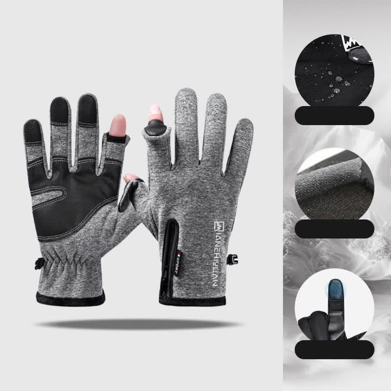 Openable Fingers Flap Zippered Anti-Slip Workout Gloves - Image 8