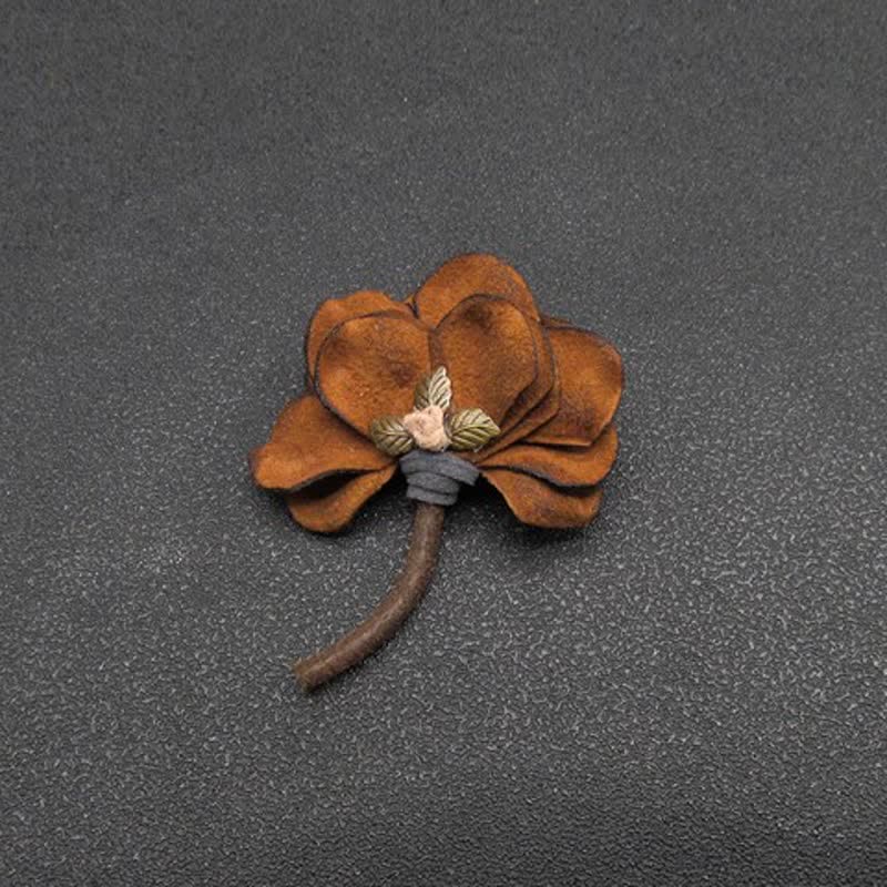 Original Design Retro Wedding Flower Petals Cloth Brooch - Image 2